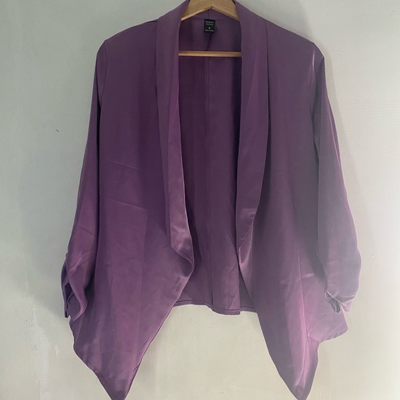 Emery Rose shawl collar open front blazer - Picture 2 of 5